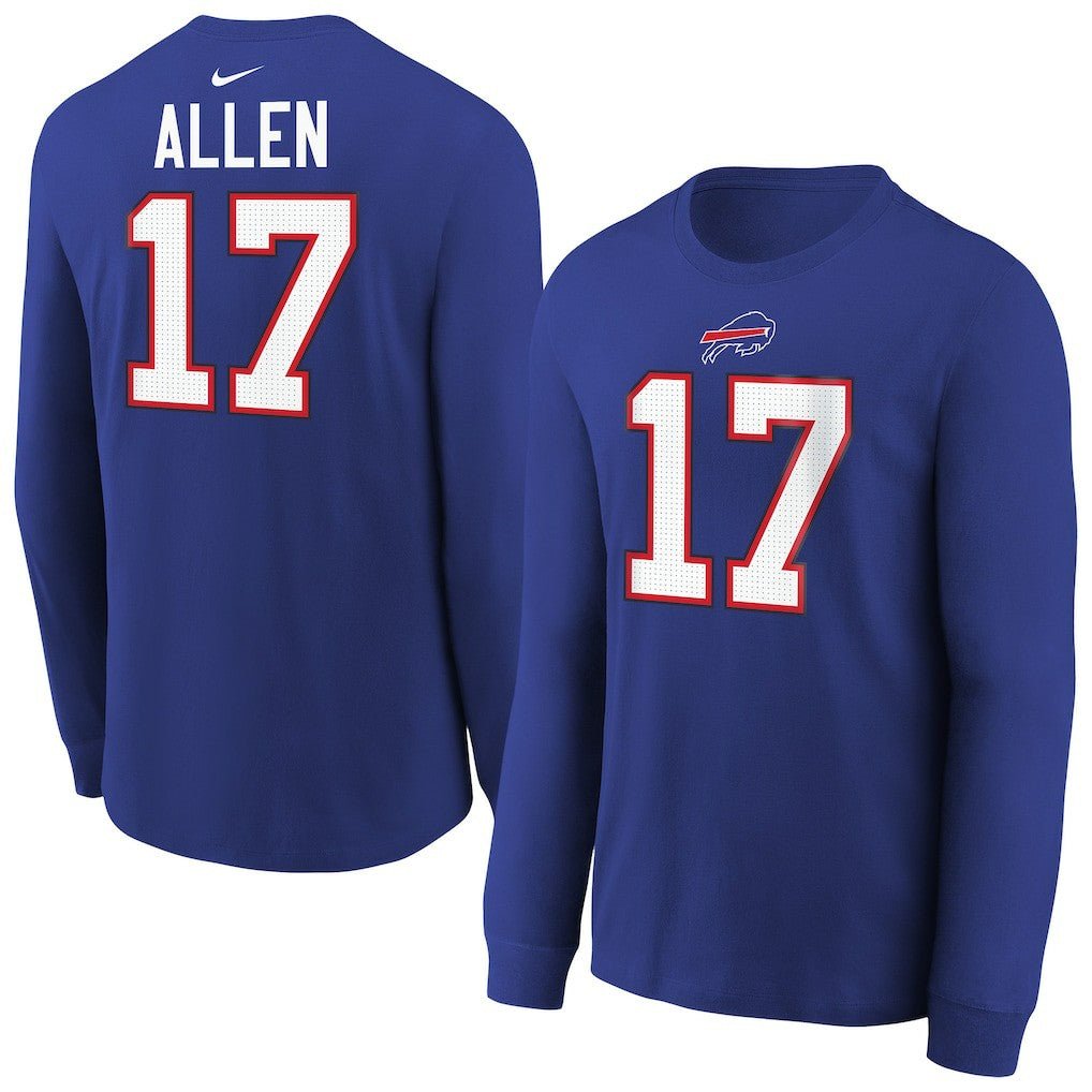 Josh Allen Buffalo Bills Youth Player Name & Number Long Sleeve T-Shirt - Royal | Nike discount