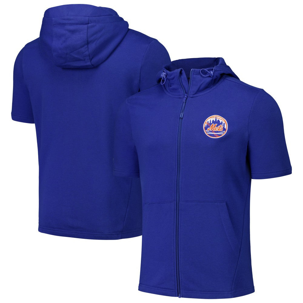 New York Mets Levelwear Recruit Short Sleeve Full-Zip Hoodie - Royal