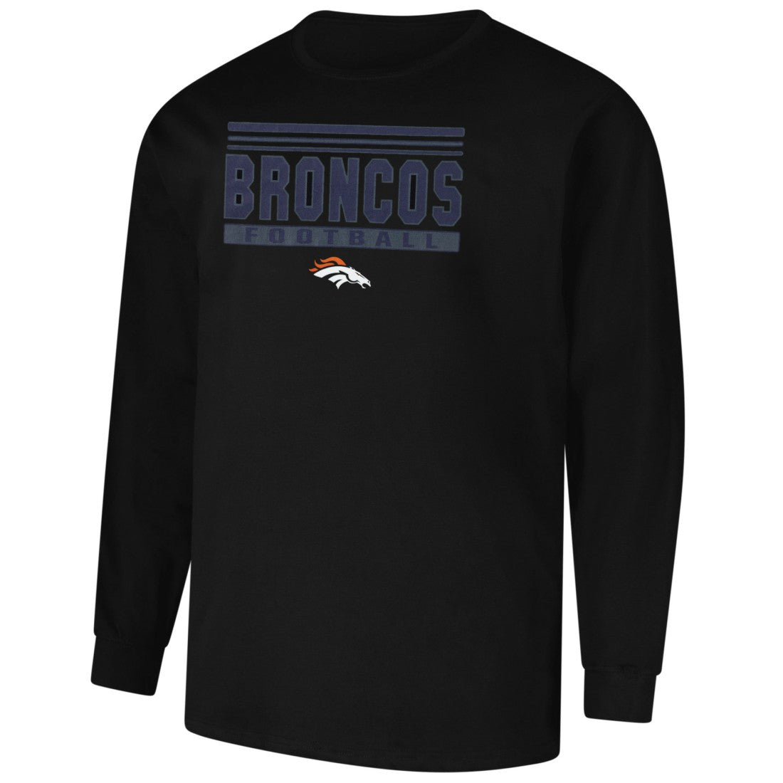 Denver Broncos Profile Big & Tall Pop Long Sleeve T-Shirt - Black outlet