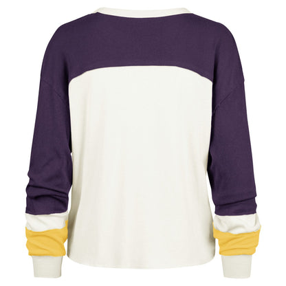 Los Angeles Lakers '47 Women's Curve Raglan Long Sleeve T-Shirt - Cream | 47 brand shop