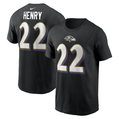 Derrick Henry Baltimore Ravens Player Name & Number T-Shirt - Black | Nike on sale