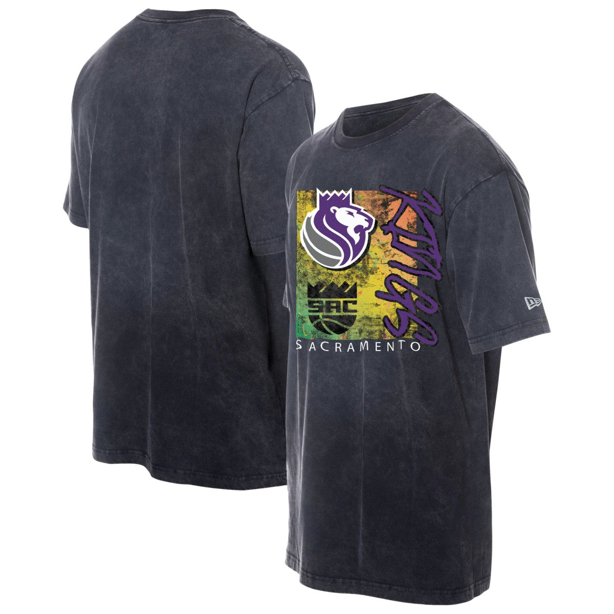 Sacramento Kings Distressed Sport Classics Enzyme Washed T-Shirt - Black | New Era for sale
