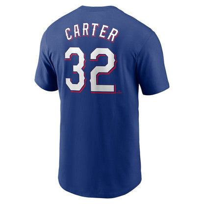 Evan Carter Texas Rangers Fuse Name & Number T-Shirt - Royal | Nike