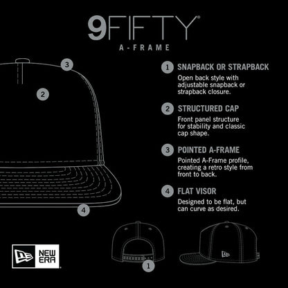 Chicago Bulls Dip-Dye 9FIFTY A-Frame Trucker Snapback Hat - White/Black | New Era on sale