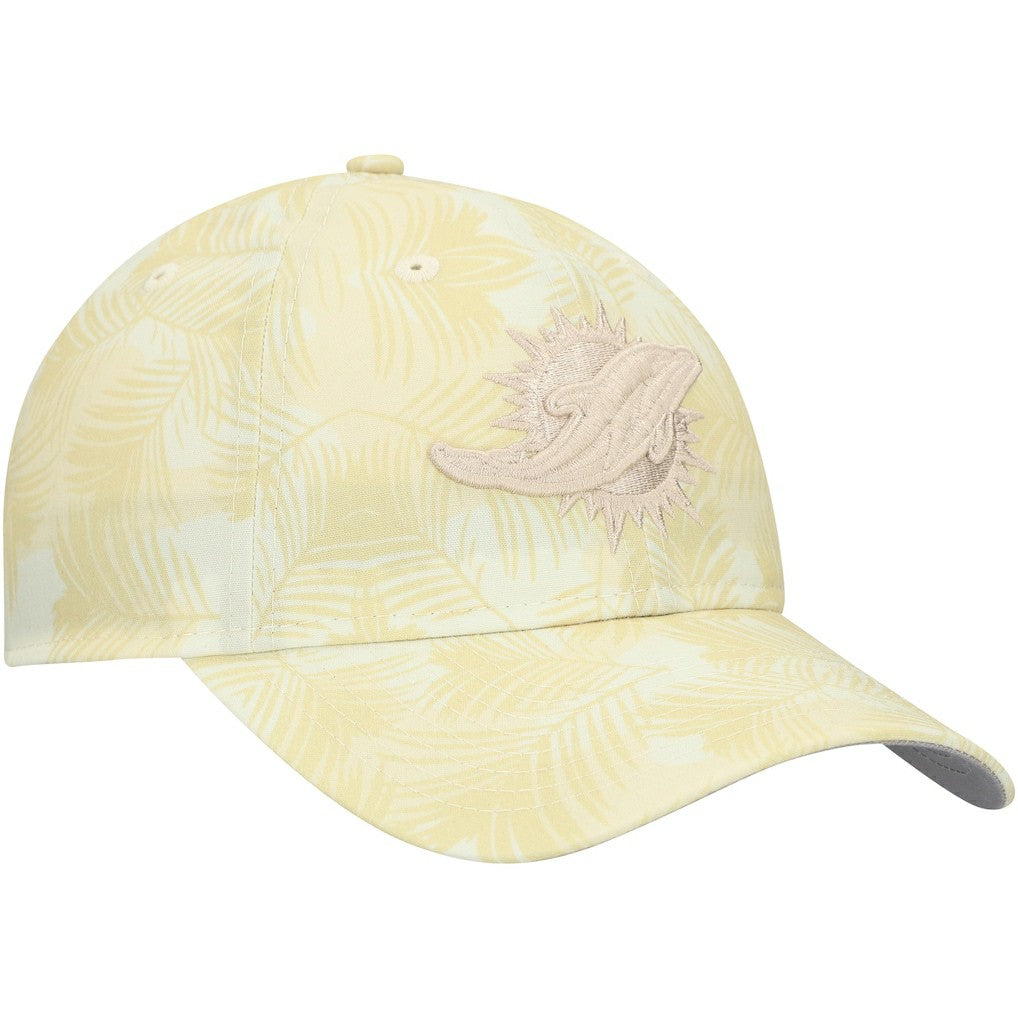 Miami Dolphins New Era Women's Frond 9TWENTY Adjustable Hat - Cream for sale