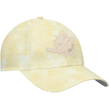 Miami Dolphins New Era Women's Frond 9TWENTY Adjustable Hat - Cream for sale