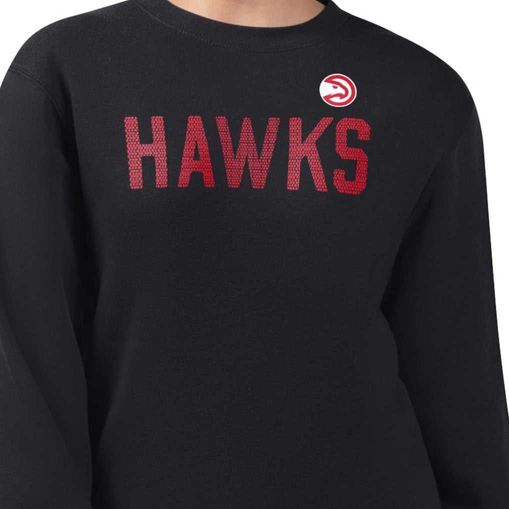 Atlanta Hawks G-III 4Her by Carl Banks Women's Dot Print Team Graphic Fleece Pullover Sweatshirt - Black discount