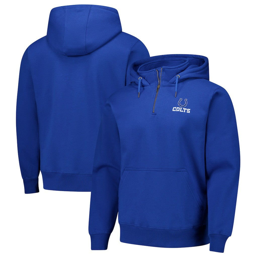 Indianapolis Colts Dunbrooke Unisex Defender Quarter-Zip Hoodie - Royal on sale