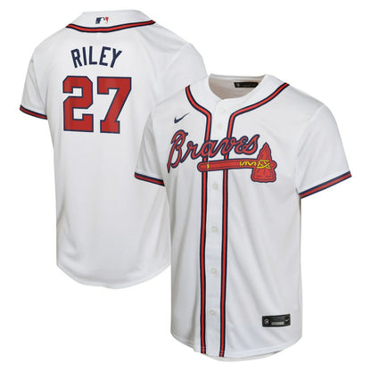 Austin Riley Atlanta Braves Youth Home Game Player Jersey - White | Nike