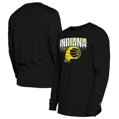 Indiana Pacers 2024/25 City Edition Long Sleeve T-Shirt - Black | New Era cheap
