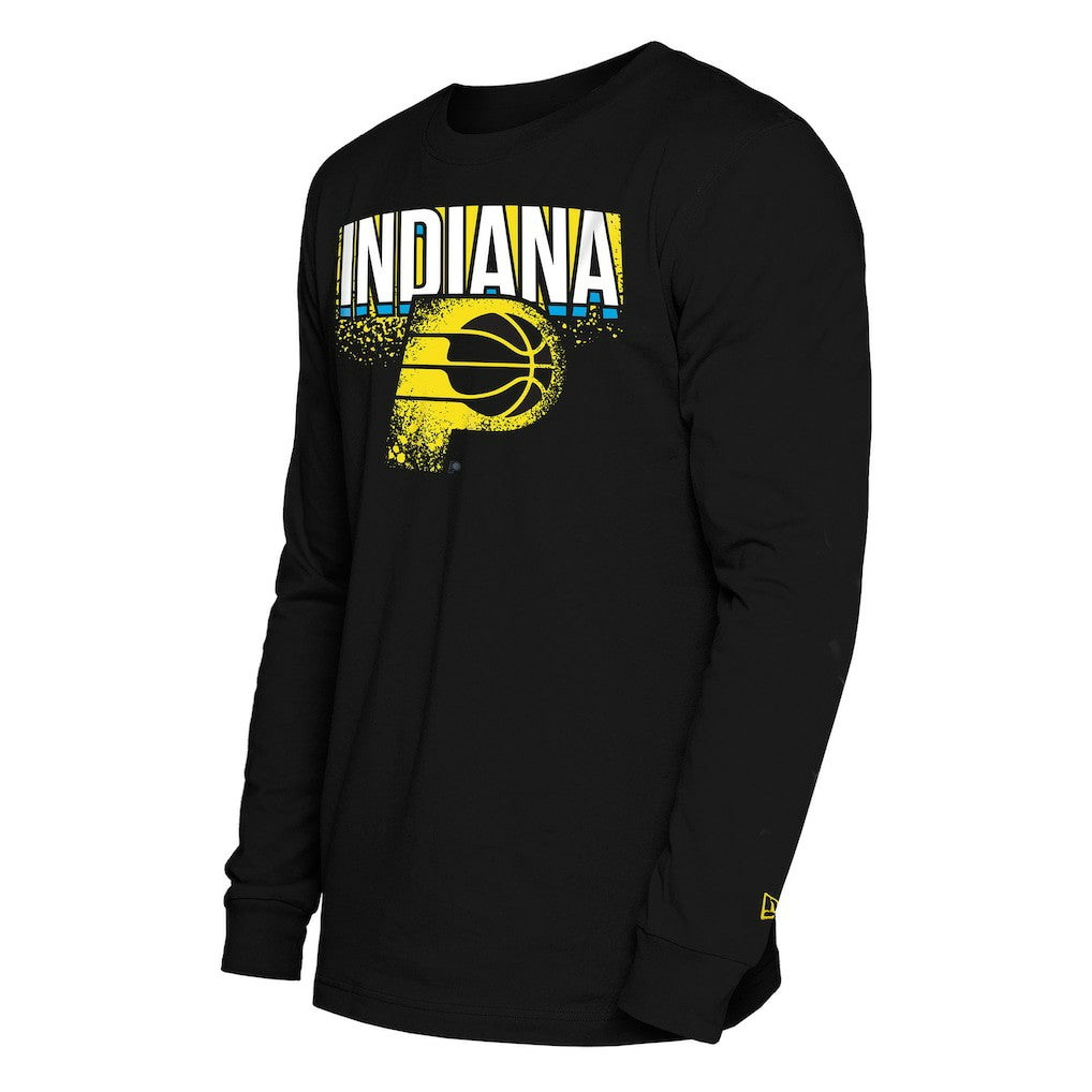 Indiana Pacers 2024/25 City Edition Long Sleeve T-Shirt - Black | New Era cheap