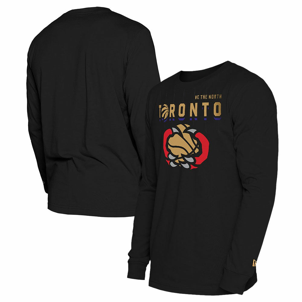 Toronto Raptors 2024/25 City Edition Long Sleeve T-Shirt - Black | New Era cheap
