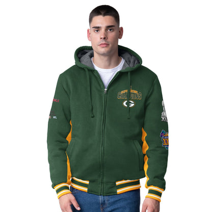 Green Bay Packers G-III Extreme No Huddle Commemorative Full-Zip Hoodie Jacket - Green discount