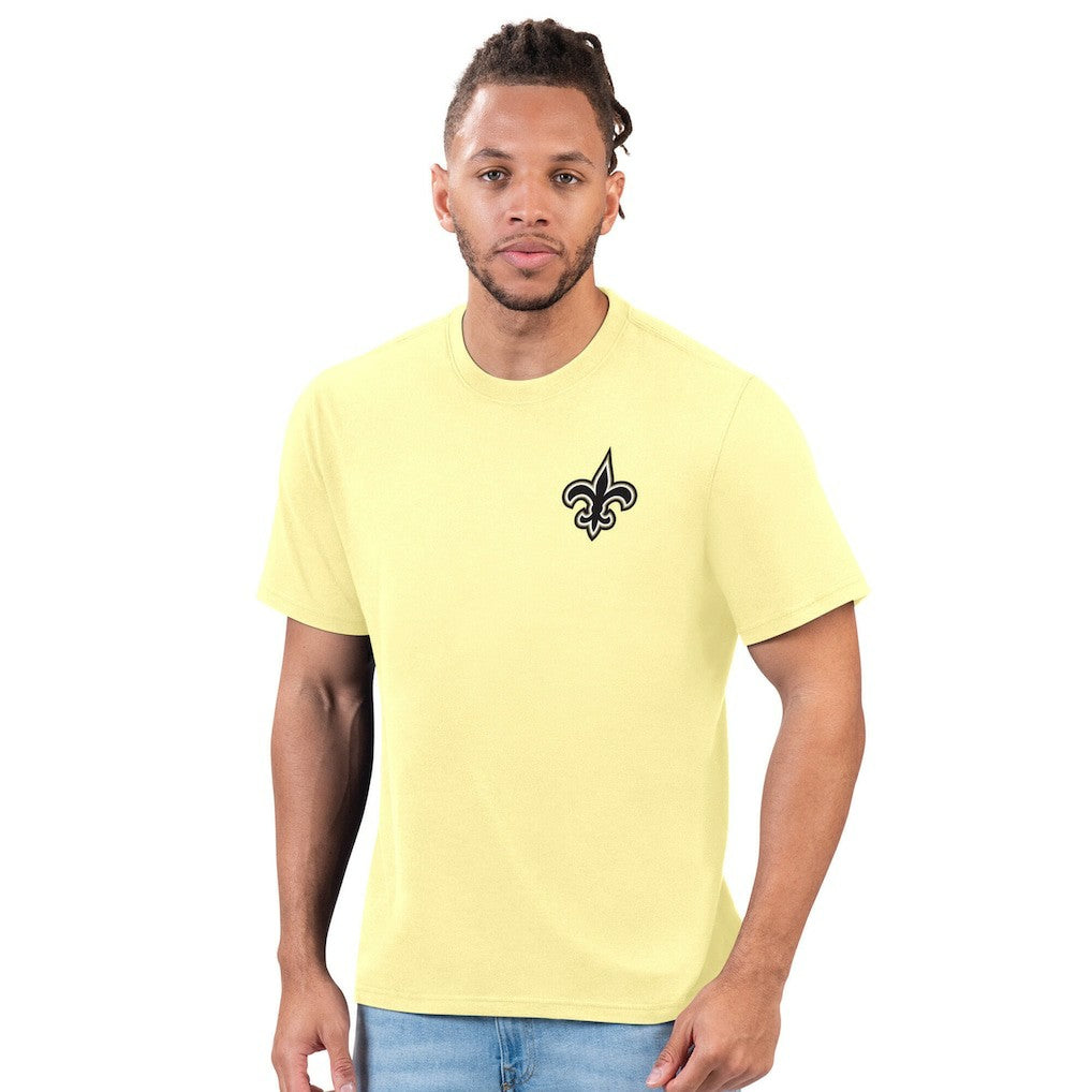 New Orleans Saints Margaritaville Time Flies T-Shirt - Gold for sale