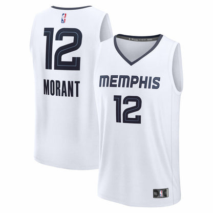Ja Morant Memphis Grizzlies Fast Break Replica Player Jersey - Association Edition - White | Fanatics online