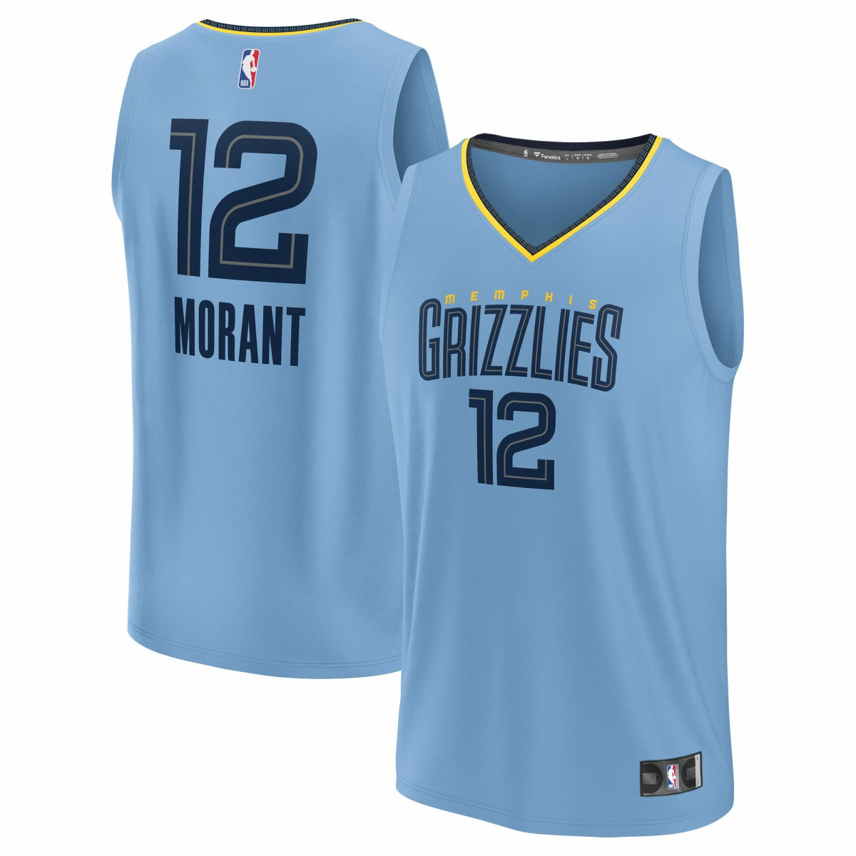 Ja Morant Memphis Grizzlies Fast Break Replica Player Jersey - Statement Edition - Light Blue | Fanatics on sale