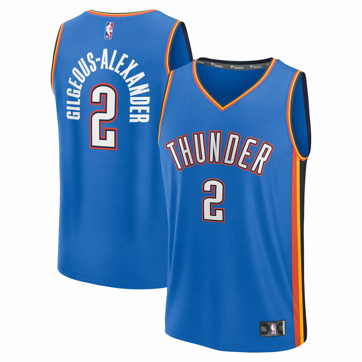 Shai Gilgeous-Alexander Oklahoma City Thunder Fast Break Replica Player Jersey - Icon Edition - Blue | Fanatics outlet