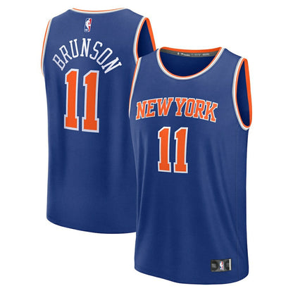 Jalen Brunson New York Knicks Fast Break Replica Player Jersey - Icon Edition - Blue | Fanatics discount
