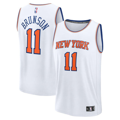 Jalen Brunson New York Knicks Fast Break Replica Player Jersey - Association Edition - White | Fanatics for sale
