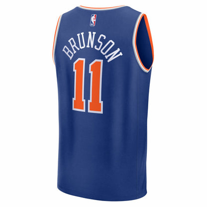 Jalen Brunson New York Knicks Youth Fast Break Replica Player Jersey - Icon Edition - Blue | Fanatics shop