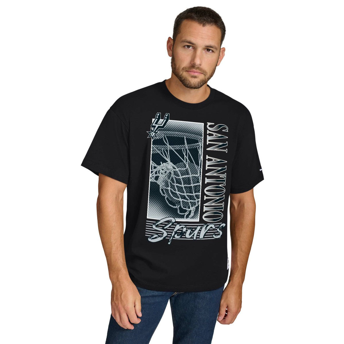 San Antonio Spurs Tommy Jeans Noah Swish T-Shirt - Black shop