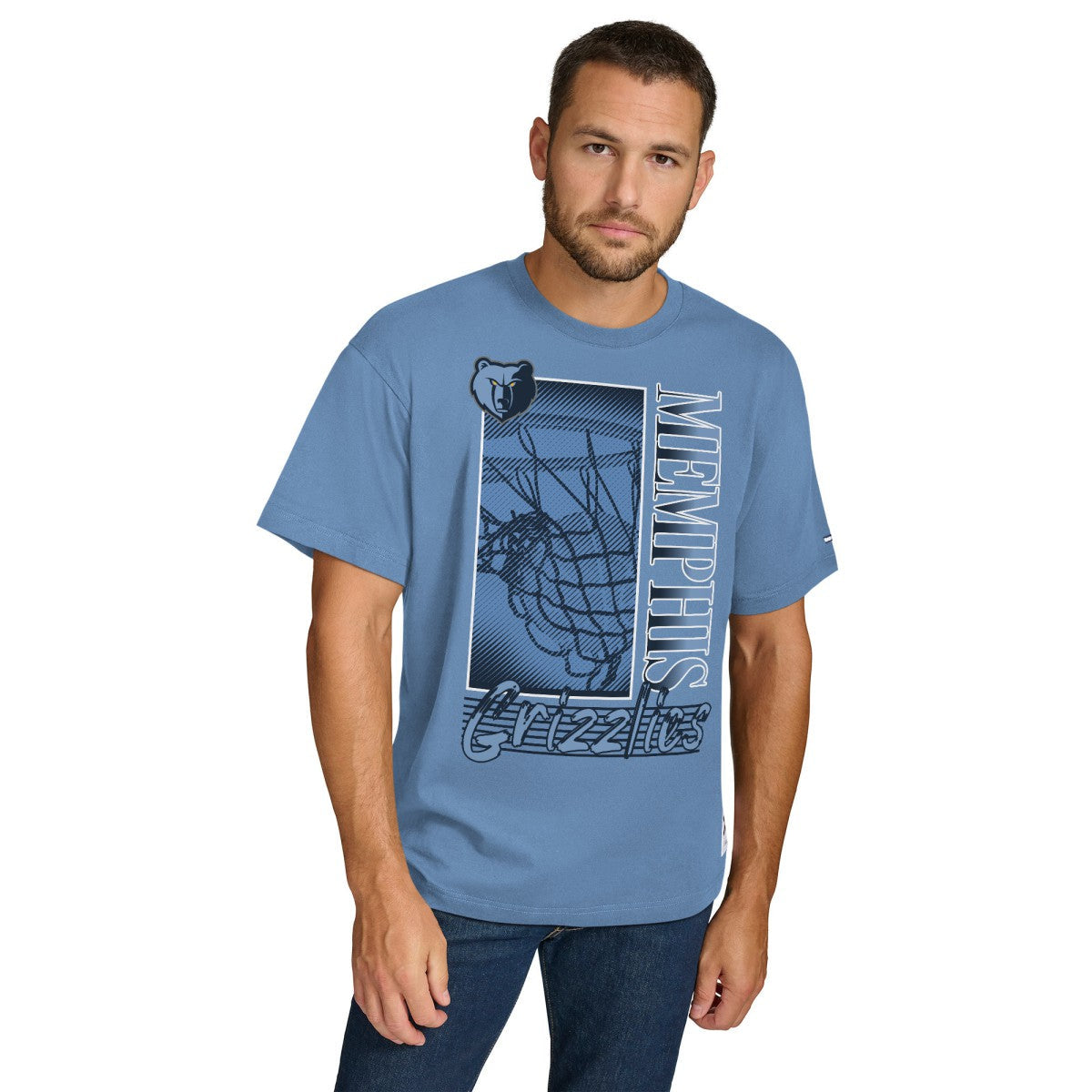 Memphis Grizzlies Tommy Jeans Noah Swish T-Shirt - Light Blue discount