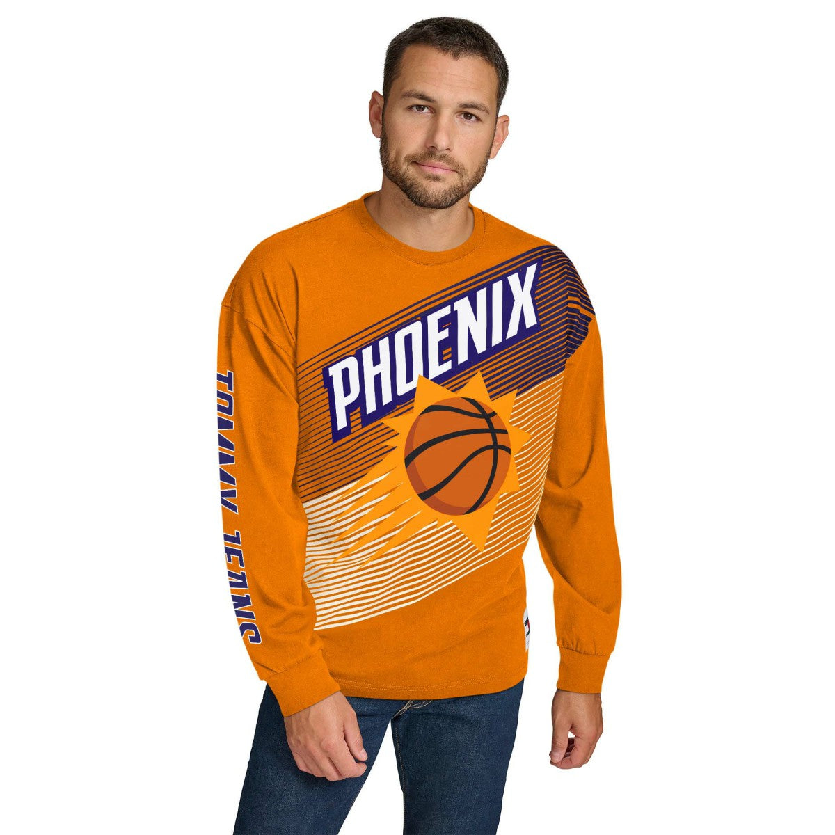 Phoenix Suns Tommy Jeans Lucas Long Sleeve T-Shirt - Orange cheap