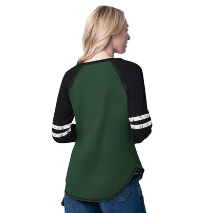 Milwaukee Bucks G-III 4Her by Carl Banks Women's Winner Waffle Knit Thermal Long Sleeve Tri-Blend T-Shirt - Hunter Green/Cream discount