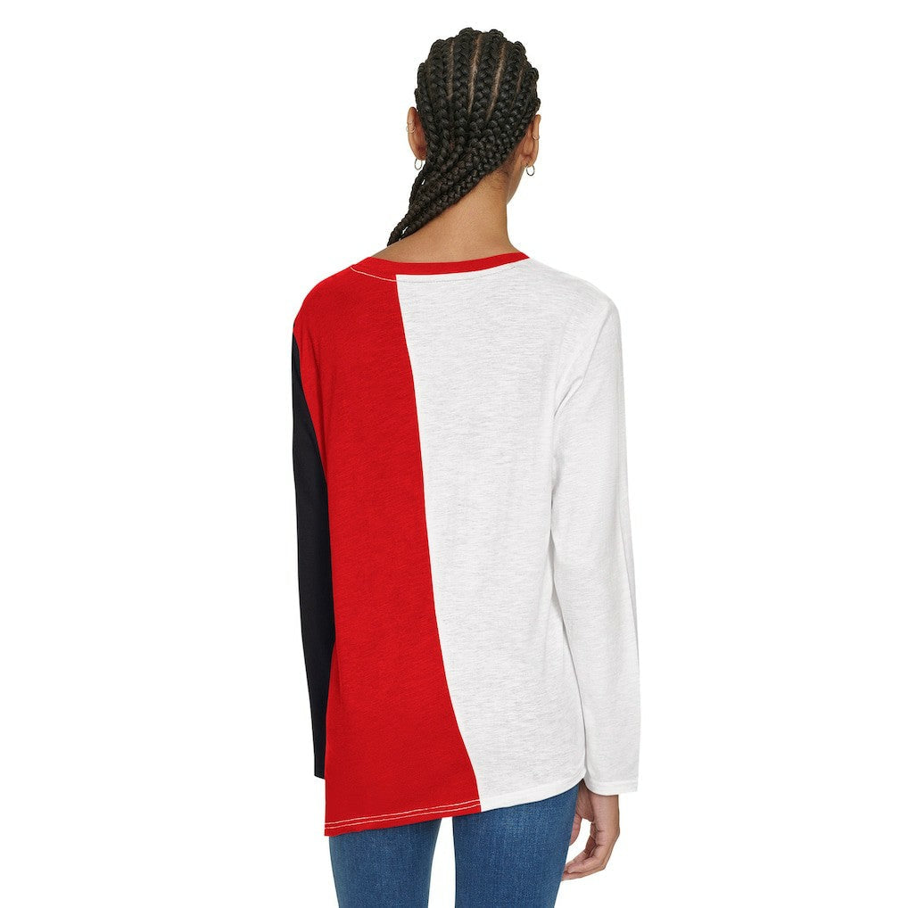 Atlanta Hawks Tommy Jeans Women's Amelia Color Blocked Long Sleeve T-Shirt - White/Red cheap