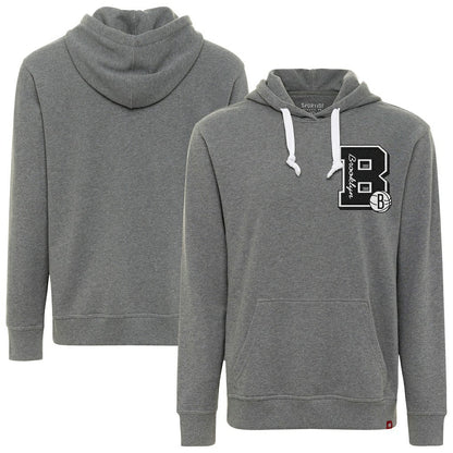 Brooklyn Nets Sportiqe Unisex Varsity Collection Blake Pullover Hoodie - Heather Gray discount