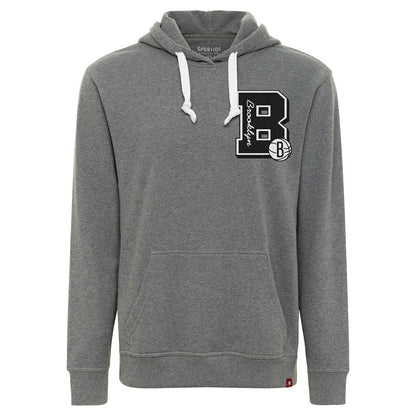 Brooklyn Nets Sportiqe Unisex Varsity Collection Blake Pullover Hoodie - Heather Gray discount