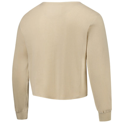 Los Angeles Lakers Sportiqe Unisex High Country Collection Cullen Waffle Knit Long Sleeve T-Shirt - Cream discount
