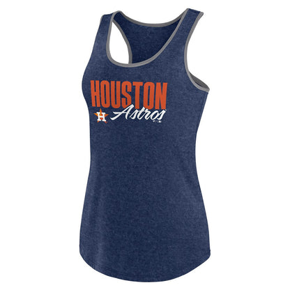 Houston Astros Profile Women's Plus Size Racerback Tank Top - Navy