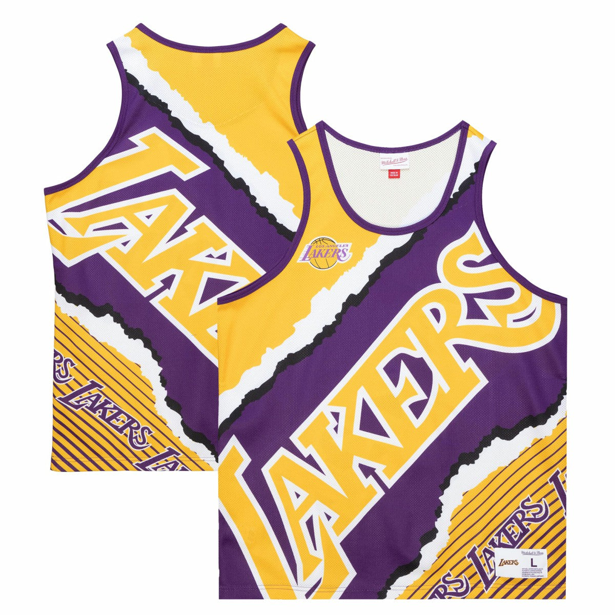 Los Angeles Lakers Jumbotron 2.0 Sublimated Tank Top - Gold | Mitchell & Ness shop