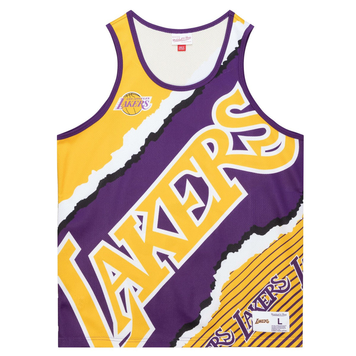 Los Angeles Lakers Jumbotron 2.0 Sublimated Tank Top - Gold | Mitchell & Ness shop