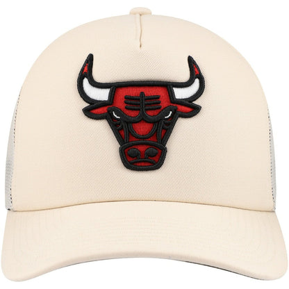 Chicago Bulls Trucker Adjustable Hat - Cream | Mitchell & Ness cheap