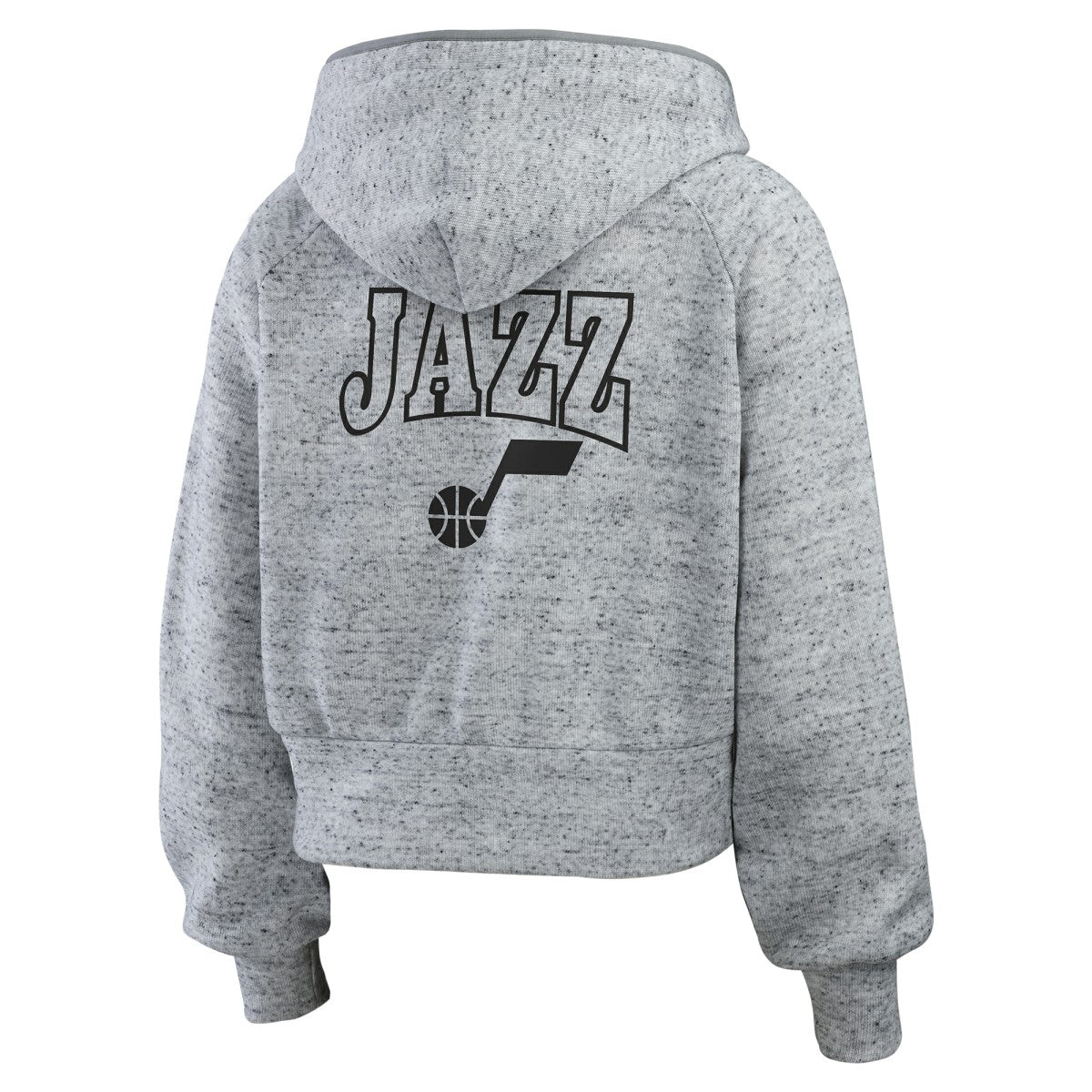 Utah Jazz WEAR by Erin Andrews Women's Speckled Radiator Full-Zip Hoodie - Heather Gray discount