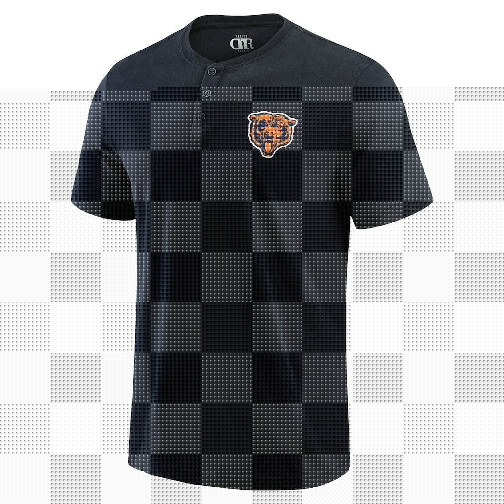 Chicago Bears Darius Rucker Collection Washed Henley T-Shirt - Black outlet