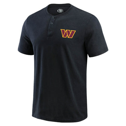 Washington Commanders Darius Rucker Collection Washed Henley T-Shirt - Black outlet