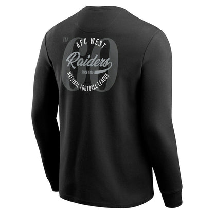 Las Vegas Raiders Darius Rucker Collection Washed Waffle-Knit Long Sleeve T-Shirt - Black online