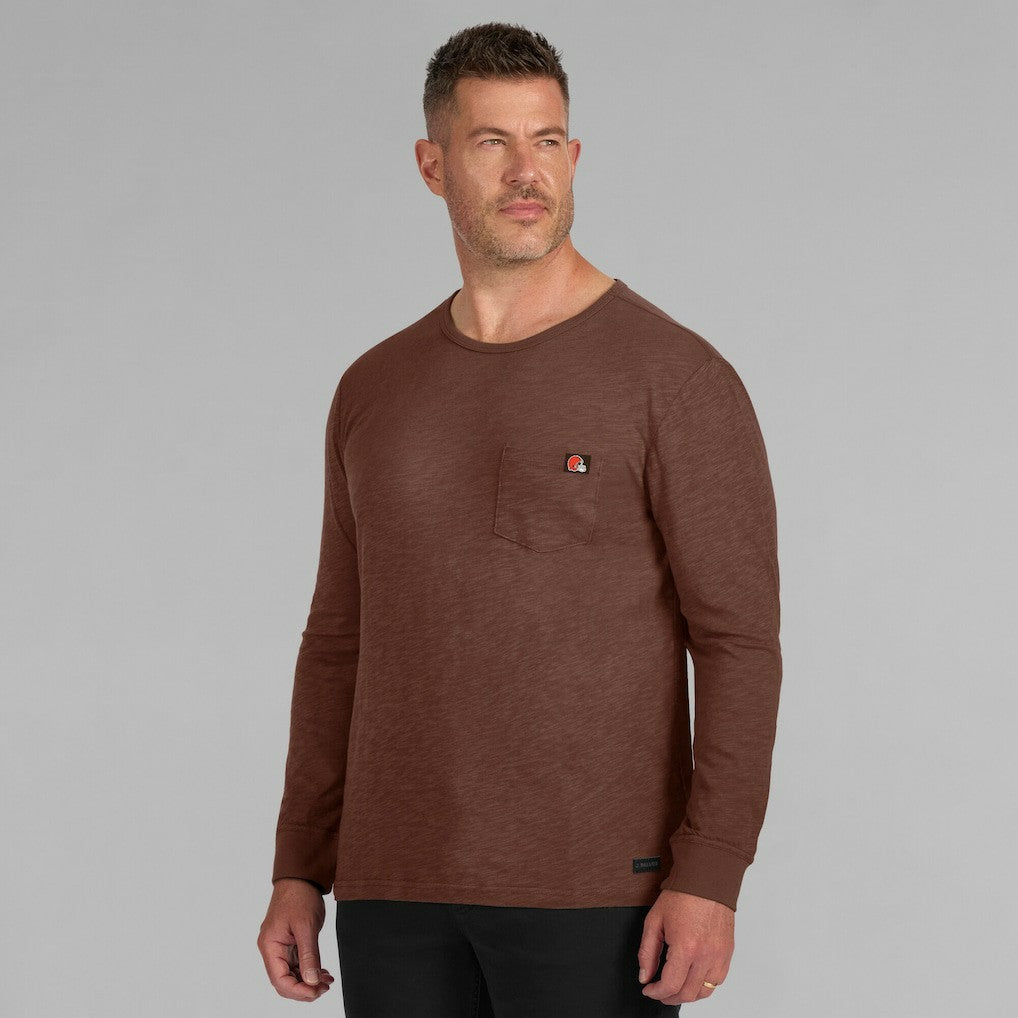 Cleveland Browns J. Palmer In-The-Pocket Long Sleeve T-Shirt - Tan discount