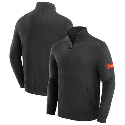 Kansas City Chiefs J. Palmer Franchise Quarter-Zip Sweater - Black online