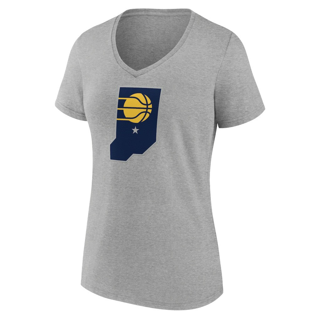 Indiana Pacers Women's Alternate Logo V-Neck T-Shirt - Gray cheap