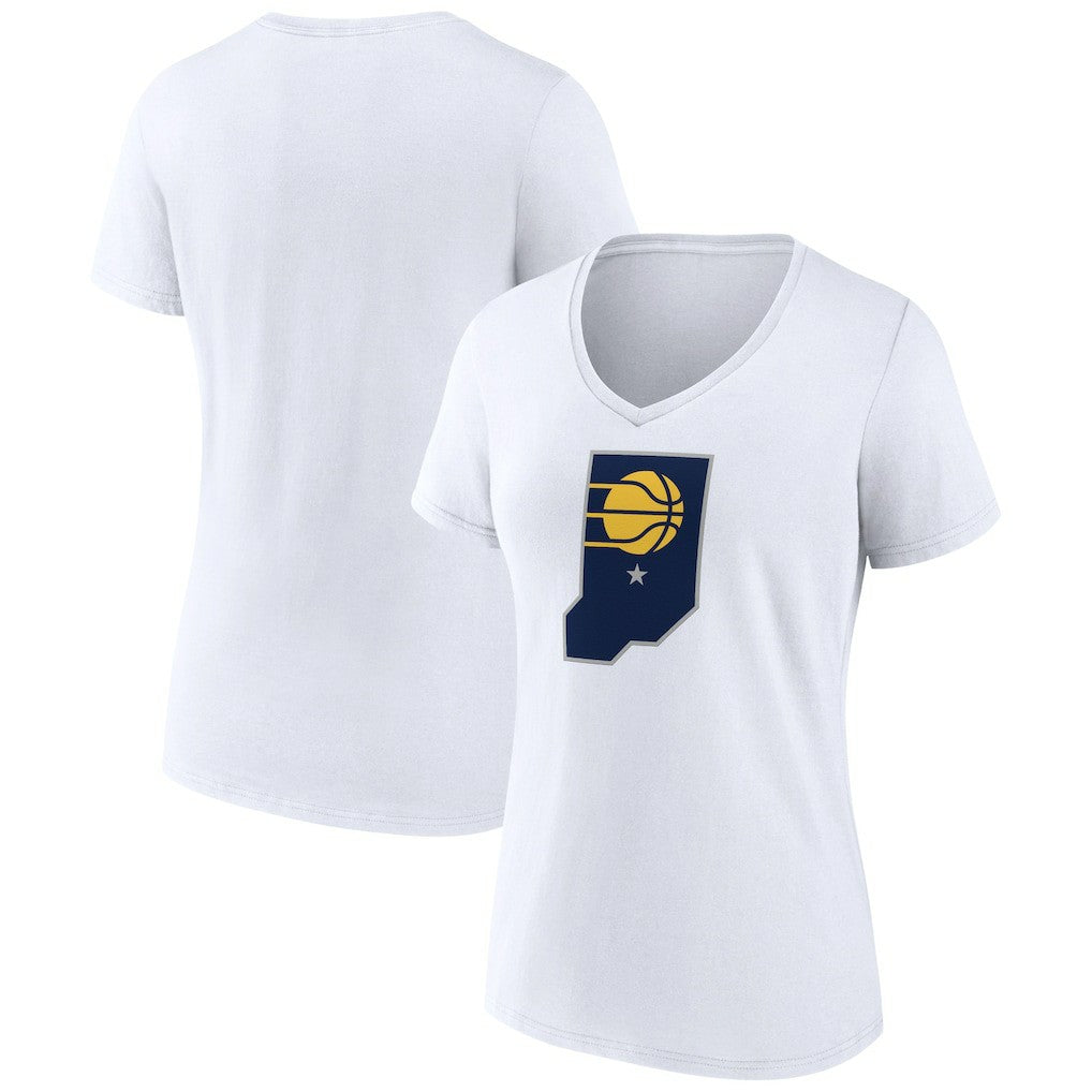 Indiana Pacers Women's Alternate Logo V-Neck T-Shirt - White sale