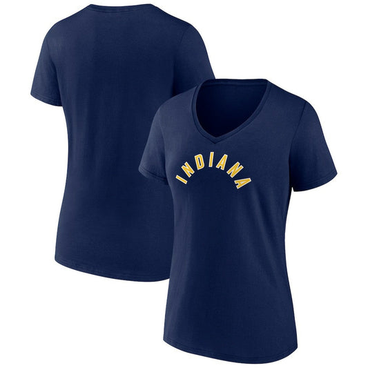 Indiana Pacers Women's Wordmark Team V-Neck T-Shirt - Navy sale