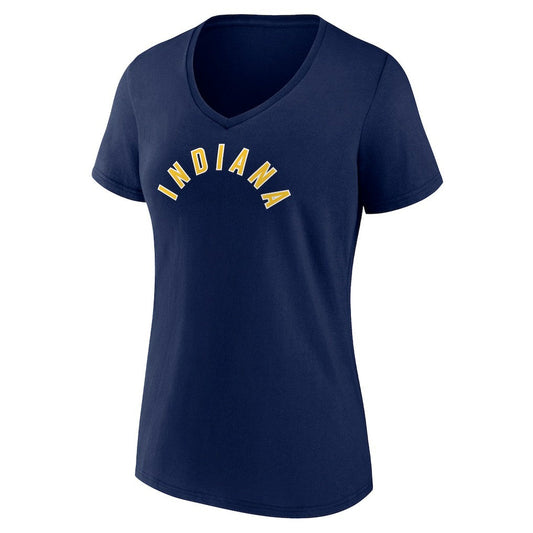 Indiana Pacers Women's Wordmark Team V-Neck T-Shirt - Navy sale