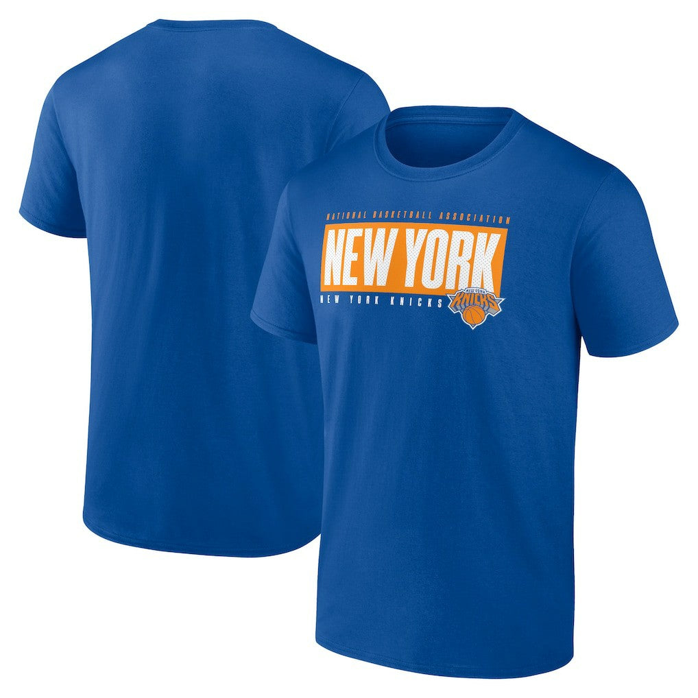 New York Knicks Blocked Out T-Shirt - Blue cheap