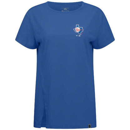 Texas Rangers Levelwear Women's Influx Cooperstown Core Logo T-Shirt - Royal