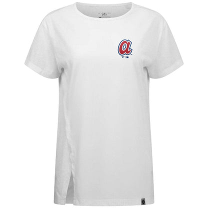 Atlanta Braves Levelwear Women's Influx Cooperstown Core Logo T-Shirt - White