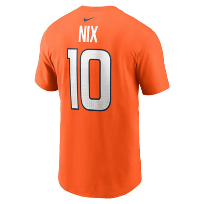 Bo Nix Denver Broncos Name & Number T-Shirt - Orange | Nike outlet